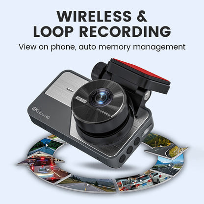 4K Ultra HD Car Dashcam with Night Vision