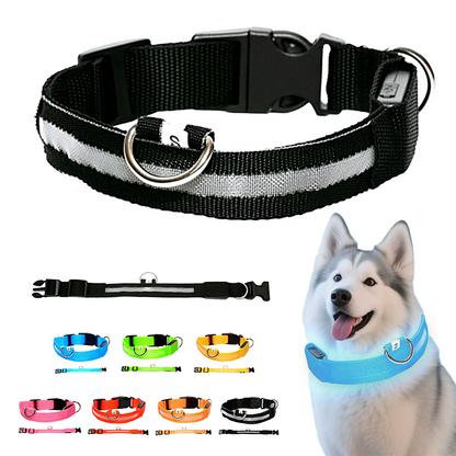 Adjustable LED Dog Collar for Dog Safety