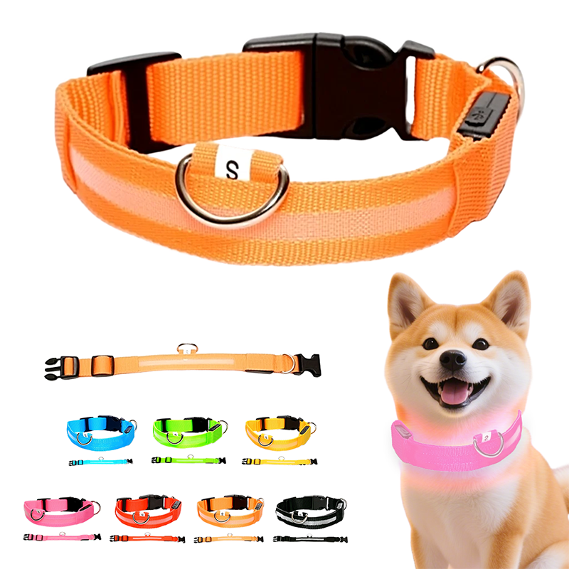Adjustable LED Dog Collar for Dog Safety