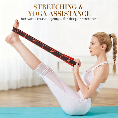Fitness resistance band for stretching and yoga