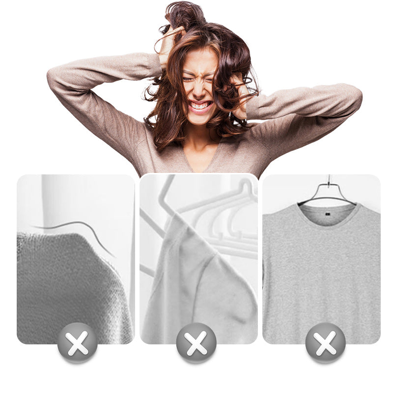 Non-Slip Clothes Hangers with Clips and Hook