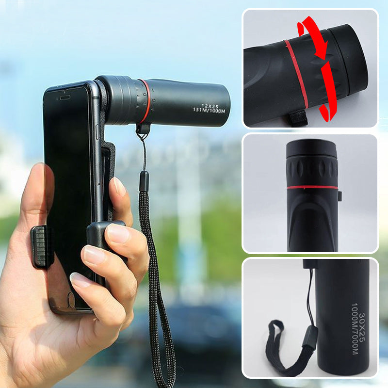 🔭 50% OFF NOW! ✨ Outdoor Portable Monocular Telescope - 12x50 High Definition with Smartphone Adapter for Adventures 🌄📱