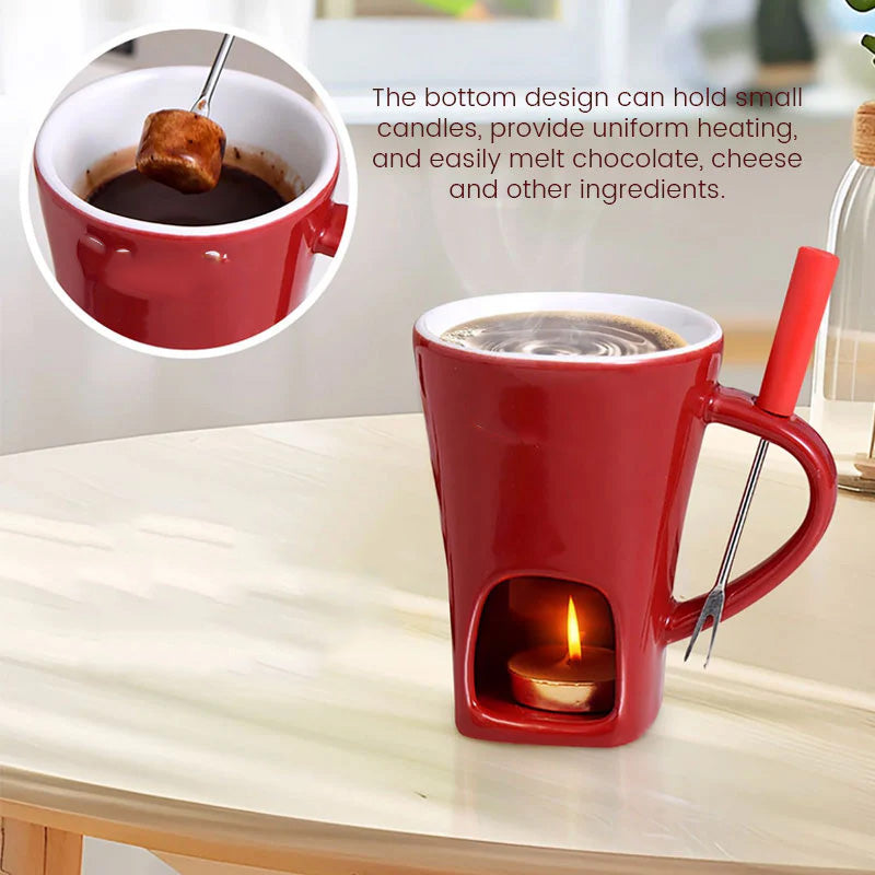 ✨🔥Ceramic Chocolate Fondue Mug🕯️