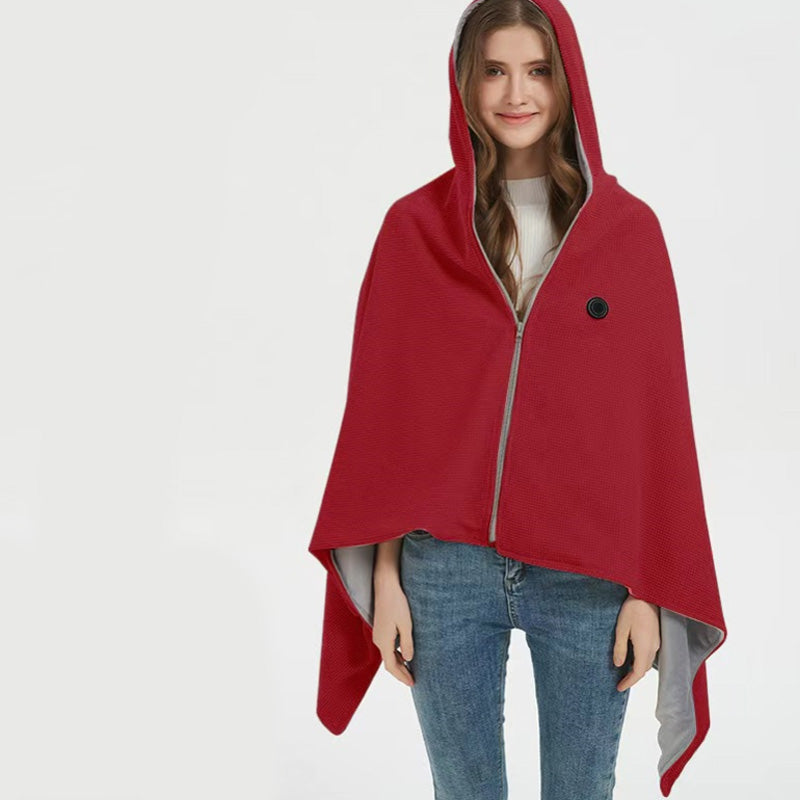 🎉Christmas Sale - 50% OFF🔥Portable Heated Hooded Blanket Shawl