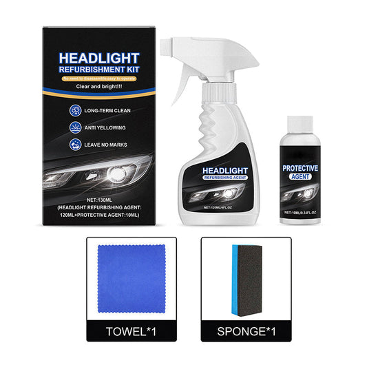 🚘 Car headlight restoration fluid, improved crystal coating that reduces blurring