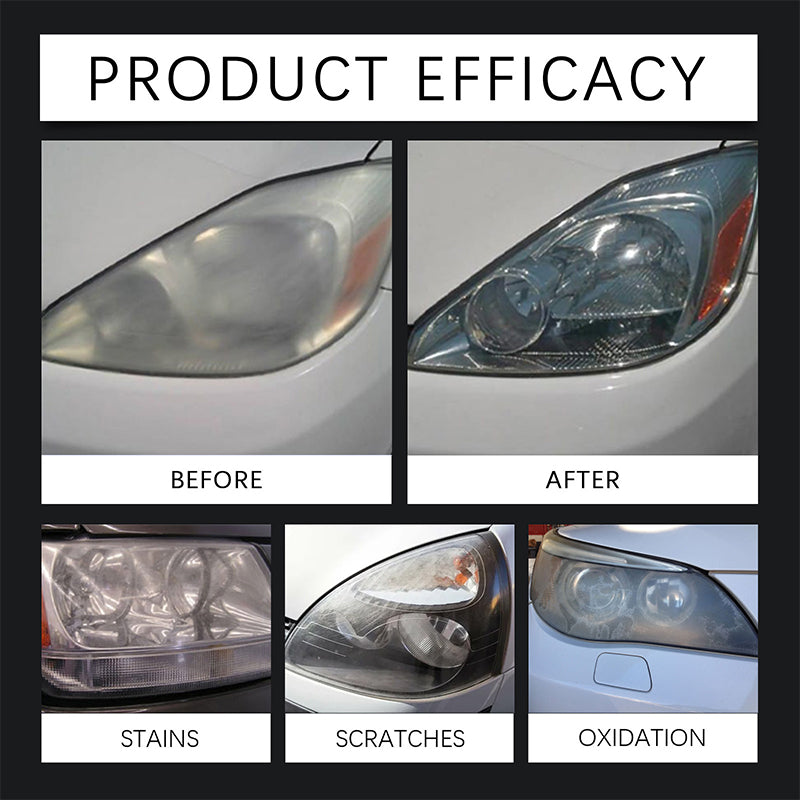 🚘 Car headlight restoration fluid, improved crystal coating that reduces blurring