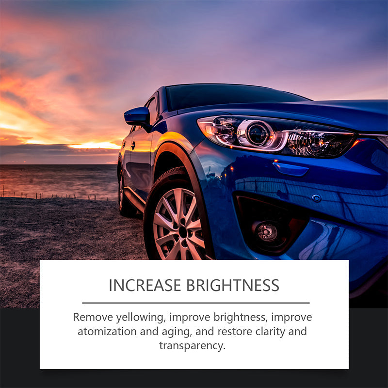 🚘 Car headlight restoration fluid, improved crystal coating that reduces blurring
