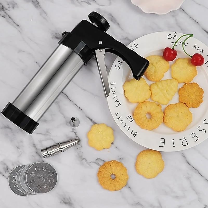 🔥HOT SALE 50% OFF🔥Stainless Steel Cookie Pres with 13 Discs & 8 Nozzles