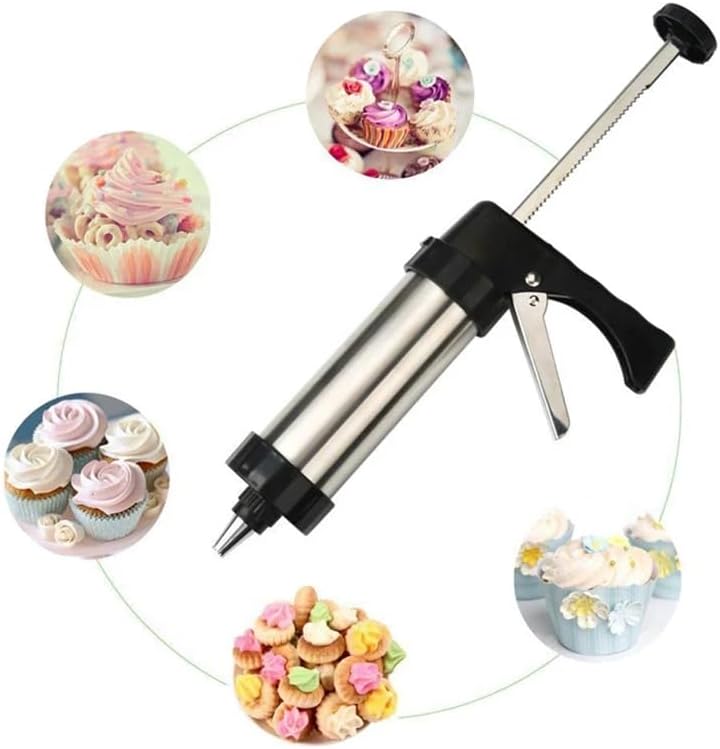 🔥HOT SALE 50% OFF🔥Stainless Steel Cookie Pres with 13 Discs & 8 Nozzles