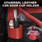🥳2026 HOT SALE🥳💞50K+ SOLD!🚗🧺 50% OFF! Leather Car Door Cup Holder – Wide‑mouth opening, easy reach for drinks & phone. Clip‑on secure fit. PU leather, tough & stylish. 🛡️✨
