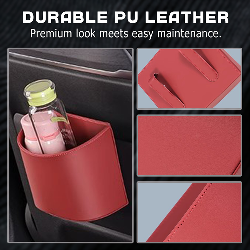 🥳2026 HOT SALE🥳🚗🧺 50% OFF! Leather Car Door Cup Holder – Wide‑mouth opening, easy reach for drinks & phone. Clip‑on secure fit. PU leather, tough & stylish. 🛡️✨