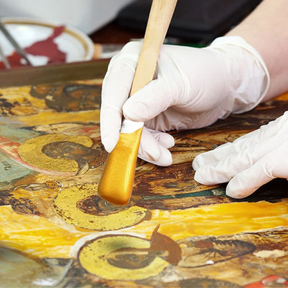 Weather-resistant water-based gold paint