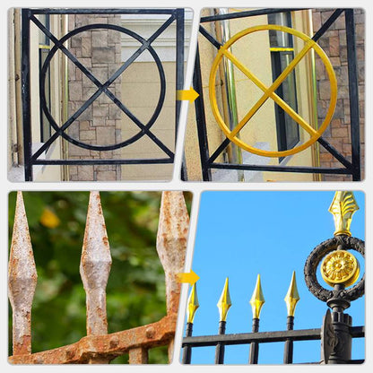 Weather-resistant water-based gold paint