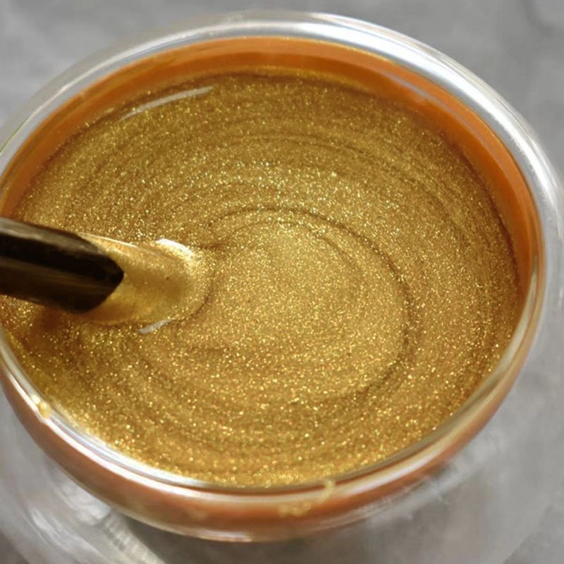 Weather-resistant water-based gold paint