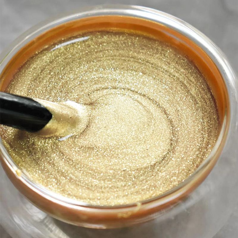 Weather-resistant water-based gold paint