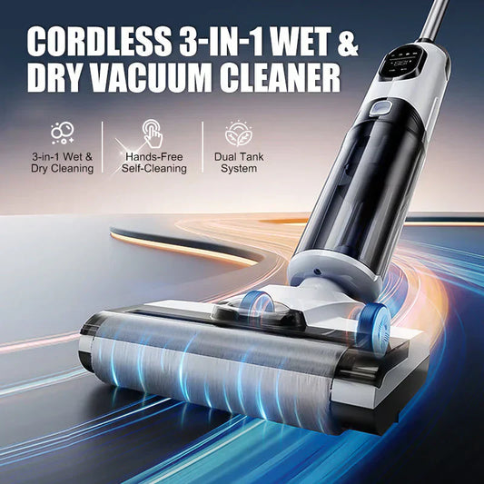 🧹56% OFF NOW! Cordless wet and dry vacuum cleaner: self-cleaning mop, lightweight for hard floors, and picks up pet hair.🐾✨