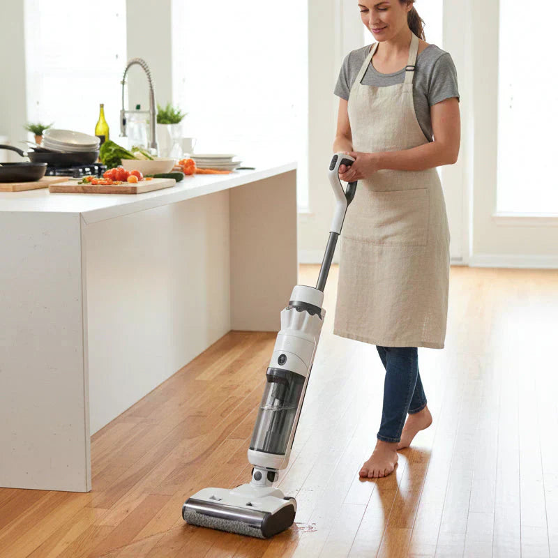 🧹56% OFF NOW! Cordless wet and dry vacuum cleaner: self-cleaning mop, lightweight for hard floors, and picks up pet hair.🐾✨