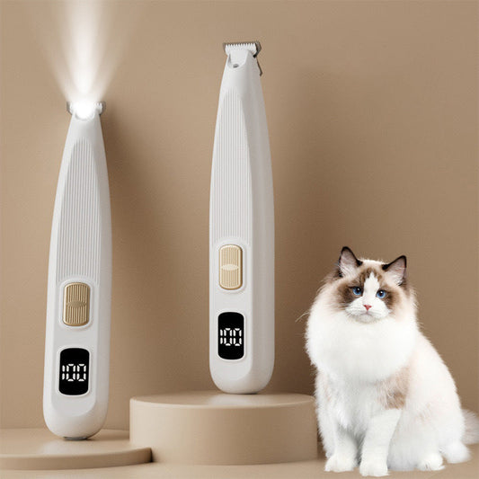 Pet-safe electric shaver with LED light