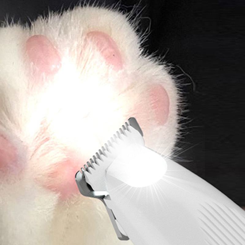 Pet-safe electric shaver with LED light
