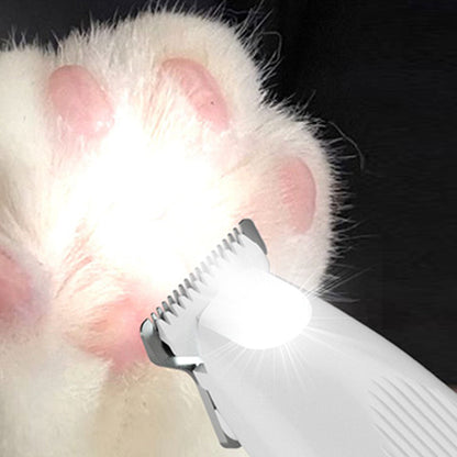 Pet-safe electric shaver with LED light