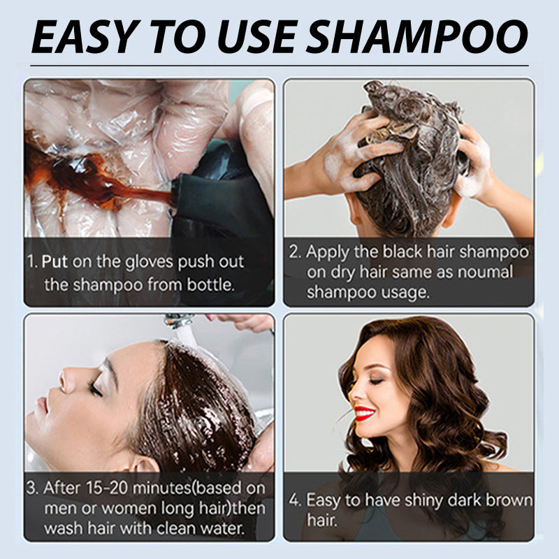 🍎 NOW 50% OFF!✨ Instant hair colouring shampoo with herbal extracts for men and women