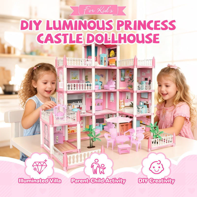 📢📢49% OFF!!⏰DIY Luminous Princess Castle Dollhouse