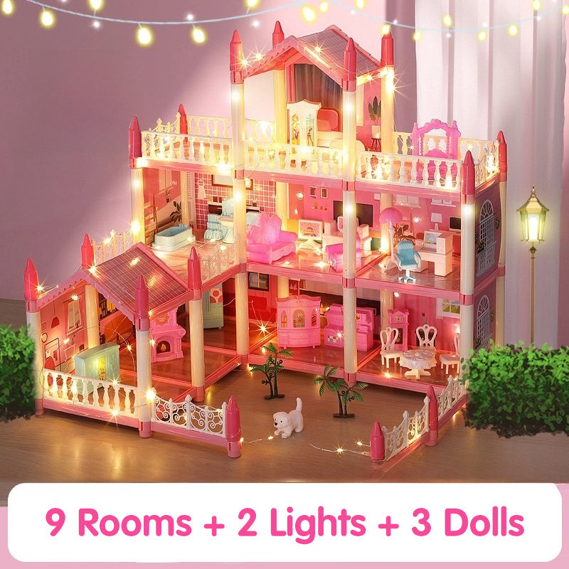 📢📢49% OFF!!⏰DIY Luminous Princess Castle Dollhouse