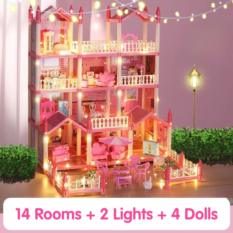 📢📢49% OFF!!⏰DIY Luminous Princess Castle Dollhouse