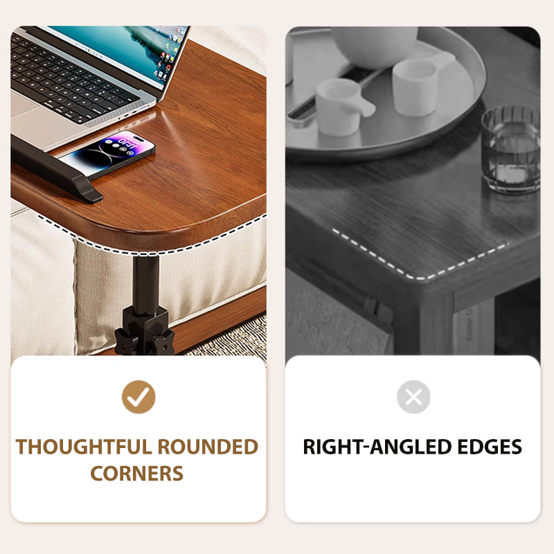 C-shaped adjustable folding table