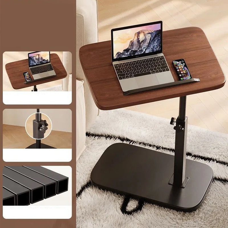 C-shaped adjustable folding table
