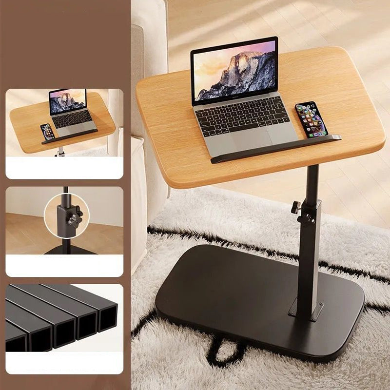 C-shaped adjustable folding table