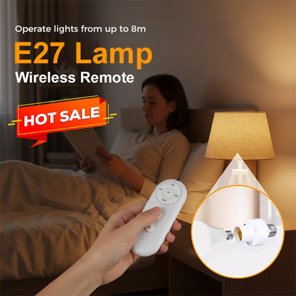 Wireless remote control E27 lamp socket set