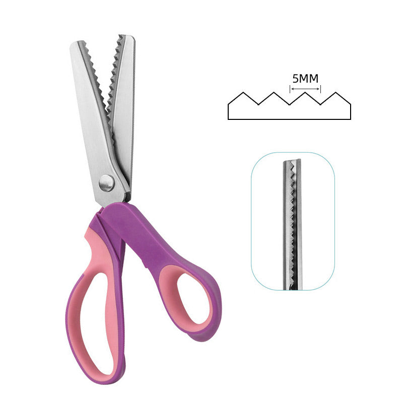🥳2026 TOP PICK🥳 Pinking Shears Scissors – Stainless Steel, Ergonomic Cushioned Handles – Perfect for Sewing, Quilting & Scrapbooking! 🧵💨