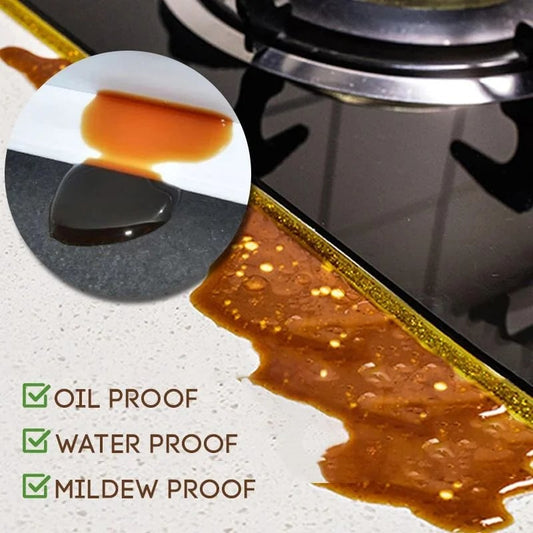 Ceramic Tile Gap Mildewproof Waterproof Self-Adhesive Caulk Strip 🛠️✨ – No More Dirty Gaps! 🚫🦠 Easy DIY, Long-Lasting Seal for Tiles, Sinks & Tubs