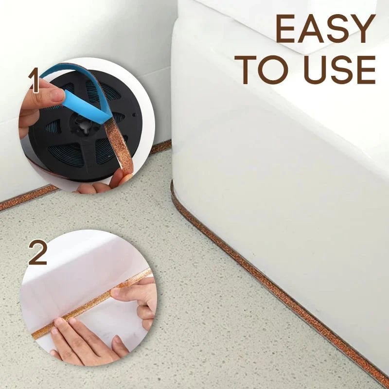 Ceramic Tile Gap Mildewproof Waterproof Self-Adhesive Caulk Strip 🛠️✨ – No More Dirty Gaps! 🚫🦠 Easy DIY, Long-Lasting Seal for Tiles, Sinks & Tubs