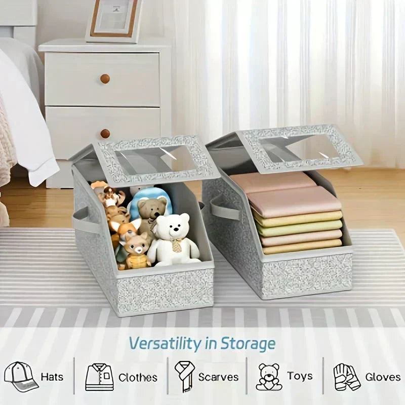🧢 60% OFF! 🎉 Stackable storage boxes for caps – Space-saving, dust-free and with transparent sides 📦📦