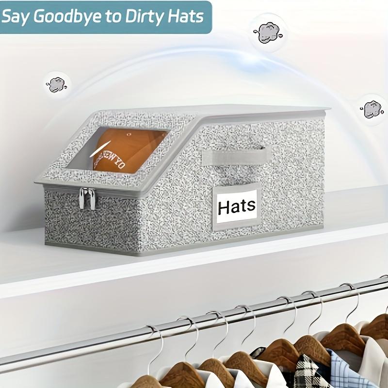 🧢 60% OFF! 🎉 Stackable storage boxes for caps – Space-saving, dust-free and with transparent sides 📦📦