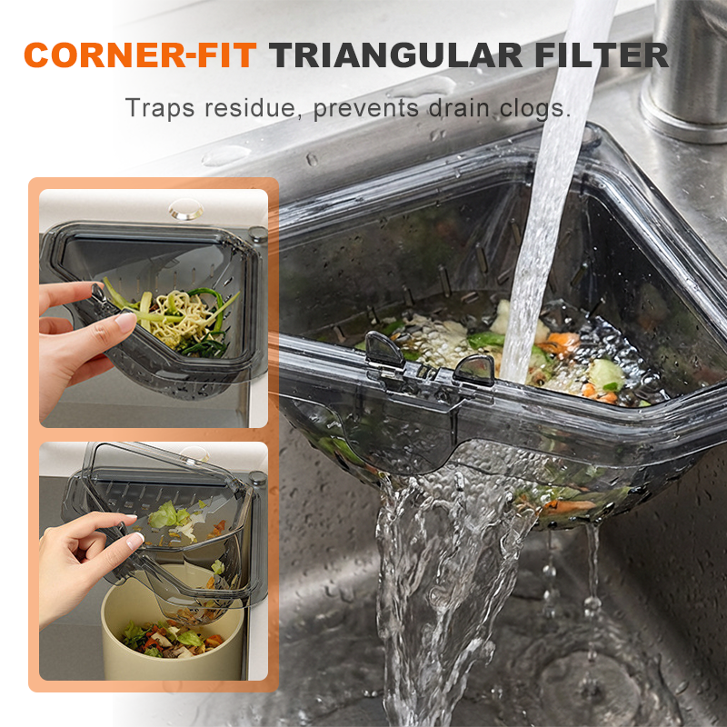 ⏰Limited-time offer available now!💧Triangular Magnetic Drain Basket🌟