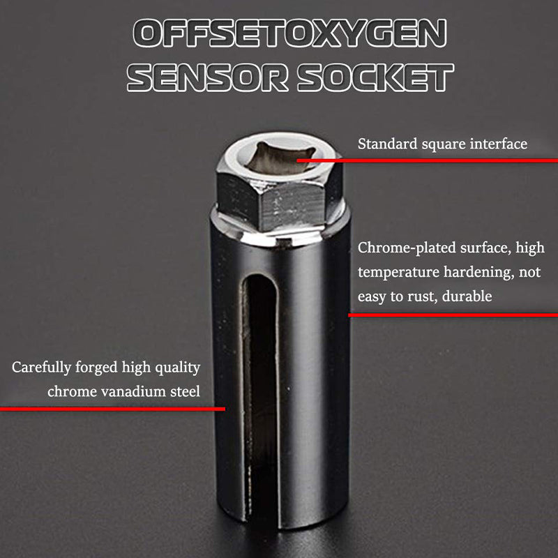 📢📢50% OFF! ⏳ Automotive O₂ Sensor Offset Socket & Thread Chaser 5-Piece Set – CR-V Steel, Side Cutout Design & Universal Fit for Fast, Safe Repairs! 🔧🚗