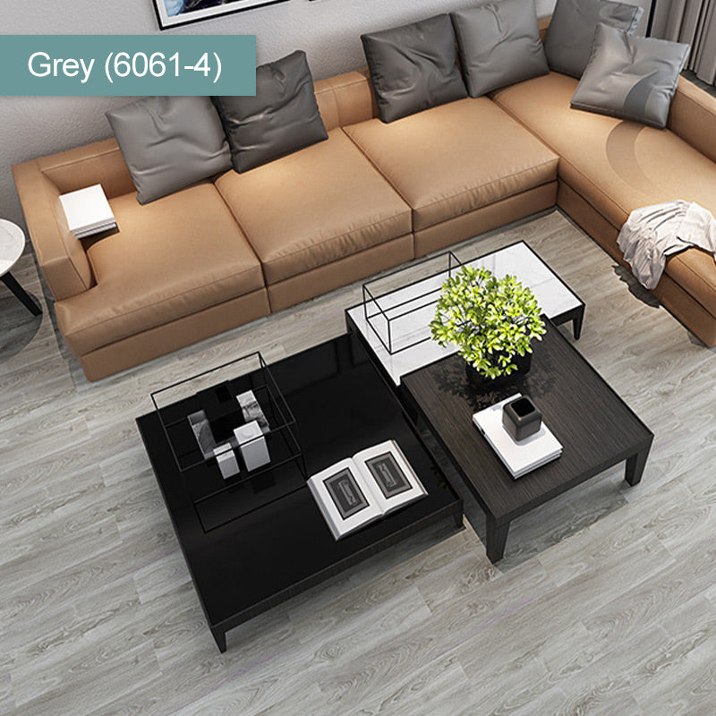 （36 in × 6 in × 1/8 in）🏠 Wood Grain Peel and Stick Floor Tiles ， Self-Adhesive, Waterproof & Easy DIY Installation 🌿