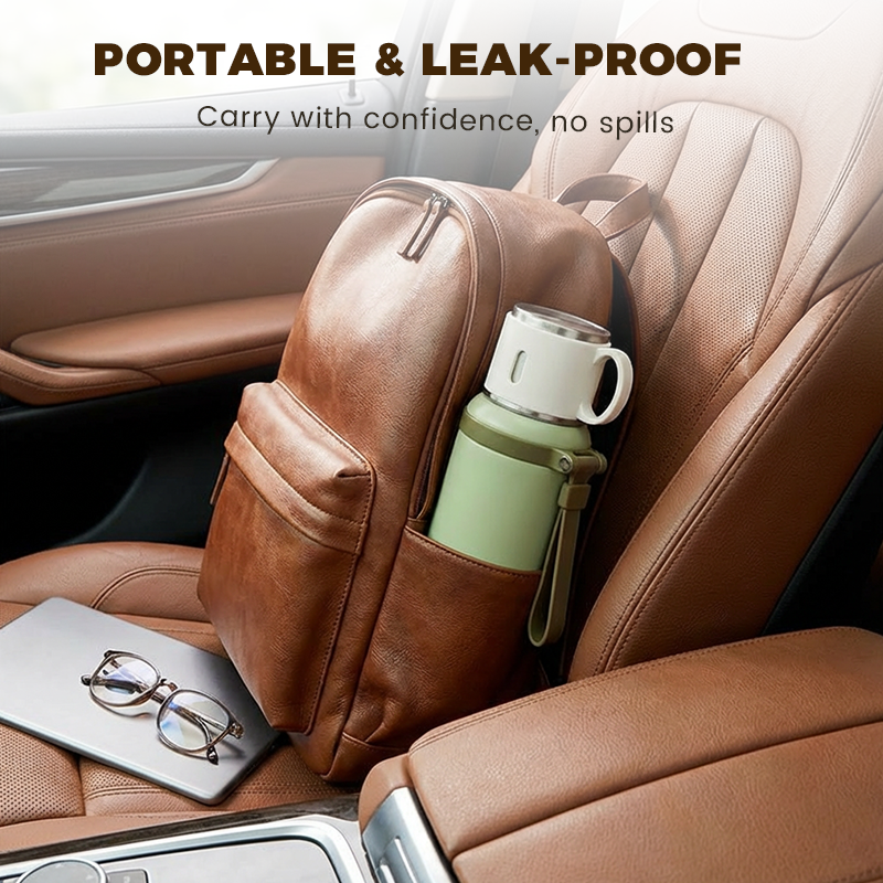 🏆Flash Sale 57% OFF⚡5K+ SOLD! 💥Stainless Steel Vacuum Insulated Bottle with Lidded Cup