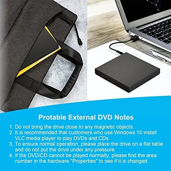 💿No Disc Drive on Your Laptop? Now You Do! External CD/DVD Burner 50% OFF📀