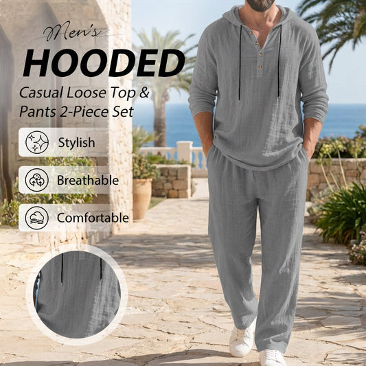 🔈🔈LIMITED TIME OFFER - 50% OFF🔥2-piece set for men: loose-fitting hoodie and pants