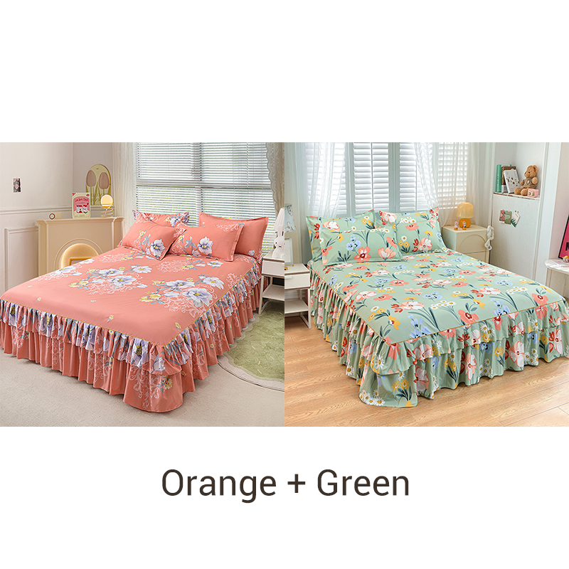 ⏳Limited-time 50% off⏰3-Piece Ruffled Bed Skirt Set🛏️