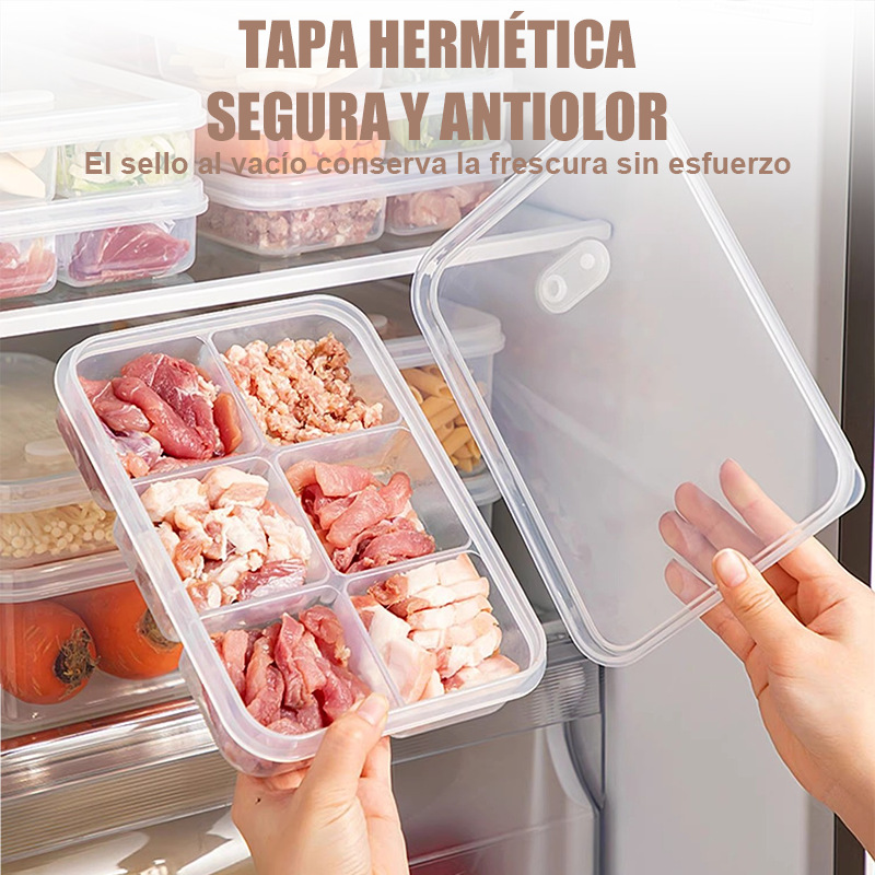 Contenedor de Alimentos Reutilizable con Divisiones