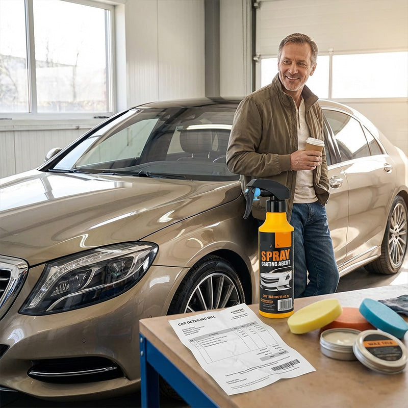 3‑in‑1 SiO₂ Ceramic Quick Coat Spray – Waterless Wash, Streak‑Free Gloss & Rain‑Beading Shield (UK)