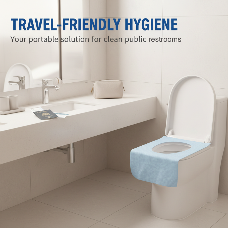 Disposable Waterproof Toilet Seat Covers Pack – Hygienic, Comfortable & Perfect for Travel & Public Restrooms 🧳