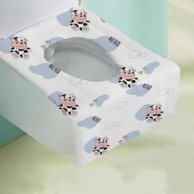 Disposable Waterproof Toilet Seat Covers Pack – Hygienic, Comfortable & Perfect for Travel & Public Restrooms 🧳