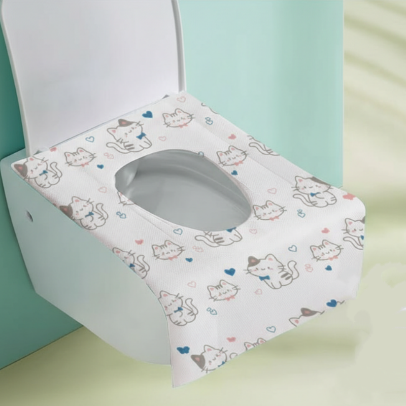Disposable Waterproof Toilet Seat Covers Pack – Hygienic, Comfortable & Perfect for Travel & Public Restrooms 🧳