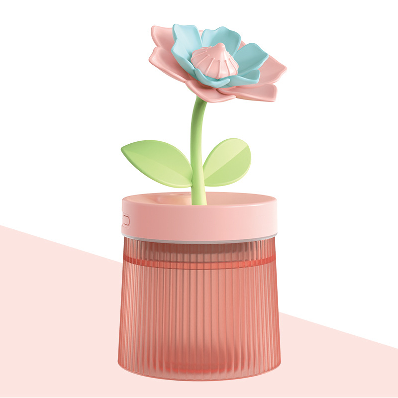 🌸 Customize Your Mist & Mood 💐 Flower Humidifier with Dual Spray Modes & 7-Color Night Light 💦